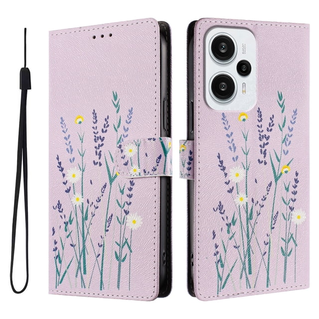 FOXDOCK Funda Tipo Cartera para Xiaomi Poco F5 con Soporte y Correa – Diseño de Patrones Lindos