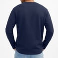 thumbnail image 5 of Dwellite Mens Long Sleeve Shirts Fashion Crew Neck T-Shirts Classic Basic Casual Plain Soft Tee Shirts Navy XL, 5 of 9