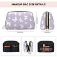 thumbnail image 3 of LNWH Large Capacity Makeup Bag, Purple Small Butterfly Pattern PVC Leather Cosmetic Bags, Perfect for Makeup Lovers, Travelers, and Professionals, 3 of 7