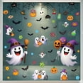 thumbnail image 5 of Halloween Static Cling Window Decals Cartoon Pumpkin Bat Design Removable Stickers for Glass Door Party Decorations, 5 of 6