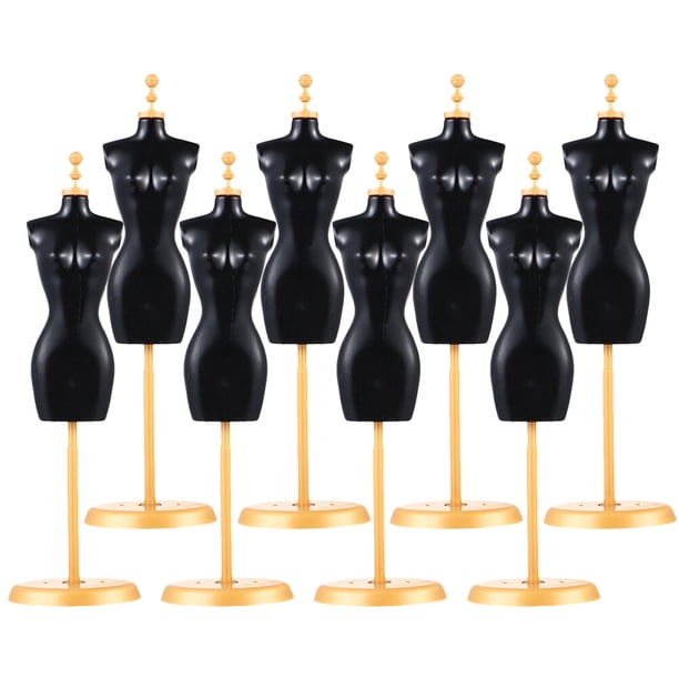 8 maniquíes de muñeca, minimodelos de muñeca, soportes de exhibición de ropa de muñeca
