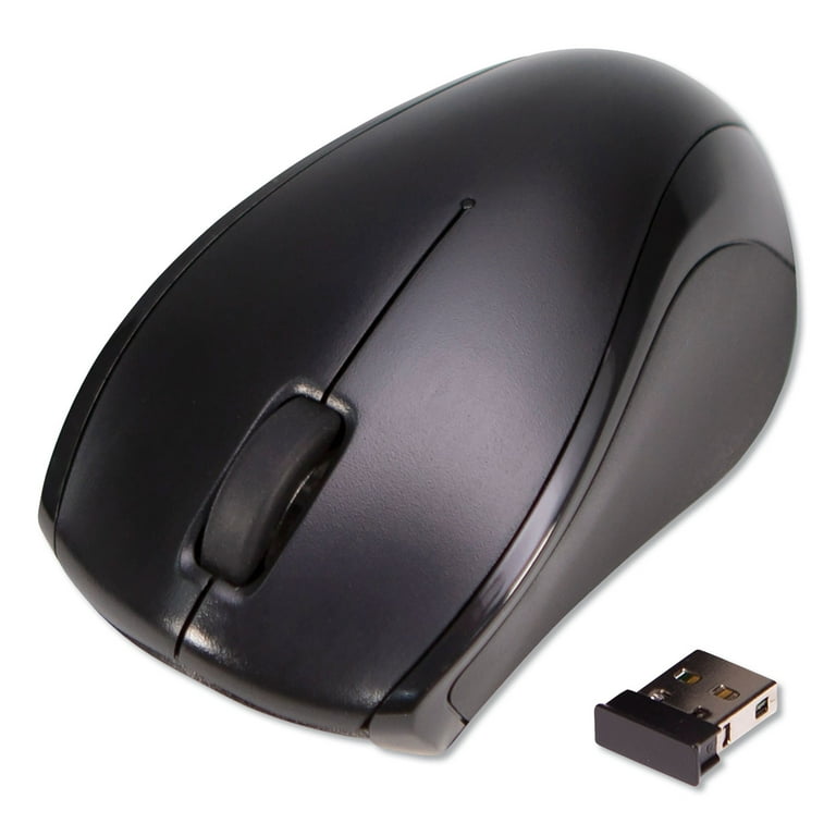 Compact Mouse, 2.4 GHz Frequency/26 ft Wireless Range, Left/Right Hand Use, Black Compact Mouse, 2.4 GHz Frequency/26 ft Wireless Range, Left/Right Hand Use, Black