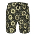 thumbnail image 4 of Kdxio Sunflowers Pattern Mens Casual Shorts - Drawstring Summer Beach Sports Shorts for Men, 4 of 9