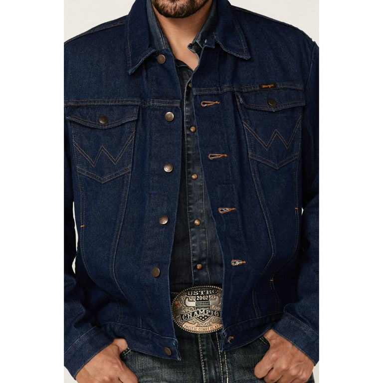 Wrangler Men's Unlined Denim Western Jacket Tall Indigo XX- Tall