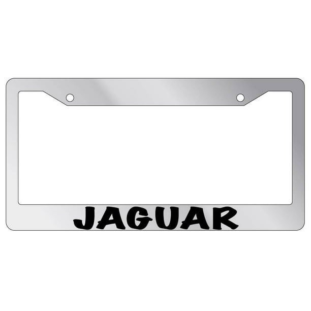 Jaguar Chrome Plastic License Plate Frame AMA