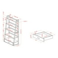 thumbnail image 7 of Stryi 5-Shelf and 1-Drawer Solid Wood Ladder Bookcase, Black, 7 of 7
