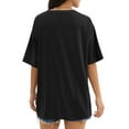 thumbnail image 5 of UVN T Shirts for Women Summer Casual Short Sleeve Tops Ladies Oversized Loose Crewneck Basic Tees, 5 of 8
