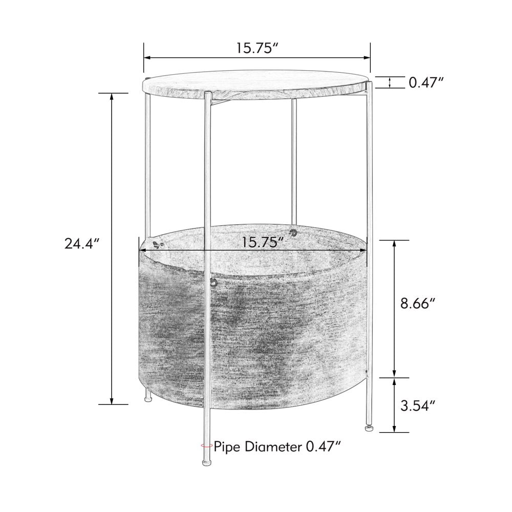 Table D’appoint Amovible Forme En S – 3 Niveaux, Roulettes, Bois Massif – Pour Salon, Chambre Petit Espace – Facile à Monter