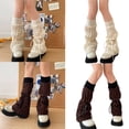 thumbnail image 2 of Milue Bow Lace Up Leg Warmers Sweet Lolitas Puff Long Leg Socks Harajuku Leg Cover, 2 of 20