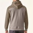 thumbnail image 3 of BXINGOHAI Mens Casual Hooded Sweatshirt Basic Solid Pullover Hoodies Tops Outdoor Athletic Workout Long Sleeve Shirts With Pocket Drawstring Khaki,XXL, 3 of 5