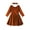 Orange, variant on Toddler Kids Girls Long-Sleeve Dress & Matching Hairband Set - Velvet, Knee-Length, Swing Twirly Skater Dress for Casual Wear & Special Occasions