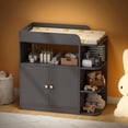 thumbnail image 5 of Linor Baby Changing Table Dresser with Large Cabinet, 4 Open Shelves, Anti-tip, and Storage Shelves, Sturdy, Easy-clean, Black, 5 of 8