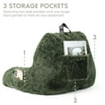 thumbnail image 3 of Nestl Reading Pillow, Backrest Pillows with Arms, Plush Faux Fur Back Pillow,&nbsp;Shredded Memory Foam Bed Rest Pillow, Olive Green, 3 of 9