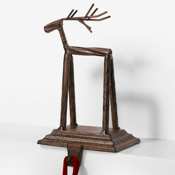 Personalization Mall Brown Reindeer Stocking Holder