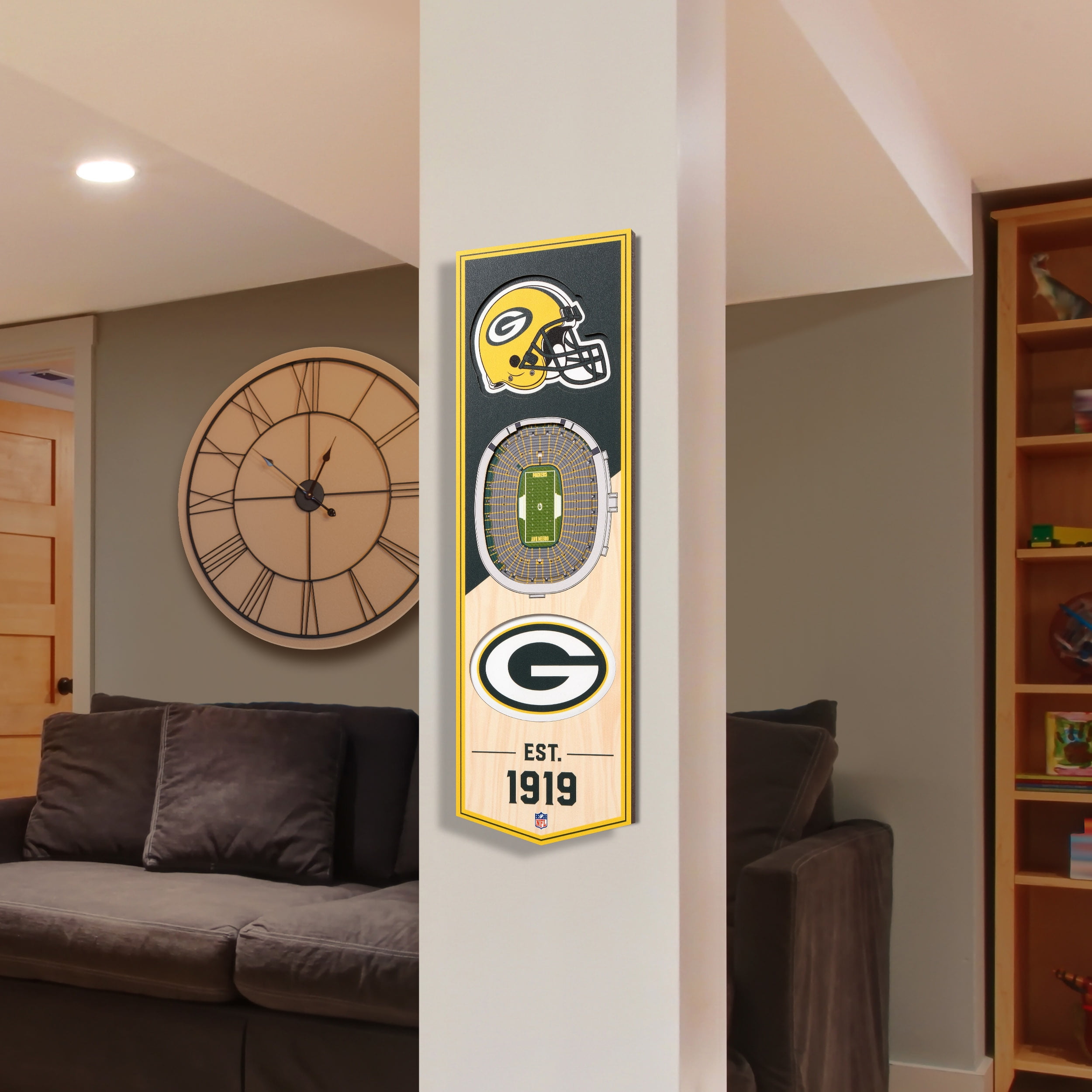 Green Bay Packers 6'' x 19'' 3D StadiumView Banner