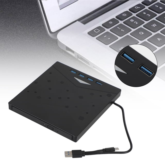 Lecteur Graveur CD/DVD Externe 7 en 1 USB 3.0 Type-c Type A CD-ROM pour Portable