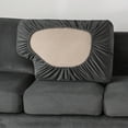 thumbnail image 5 of CJC Armchair Sofa Cover for 1-Seater, 3-Piece Velvet Couch Slipcover with Separate Backrest and Cushion Cover, 9 Colors, 5 of 9
