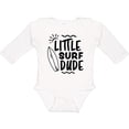 thumbnail image 3 of Inktastic Little Surf Dude with Surfboard Boys Long Sleeve Baby Bodysuit, 3 of 5