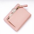 thumbnail image 2 of Cartera corta para mujer, estilo coreano, estilo fresco, bolso de estudiante de dos pliegues, monedero sencillo con hebilla para múltiples tarjetas, 2 of 6