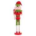 thumbnail image 1 of Desktop Xmas Nutcracker Elf Nutcracker Decoration Wooden Nutcracker Puppet Decor, 1 of 9