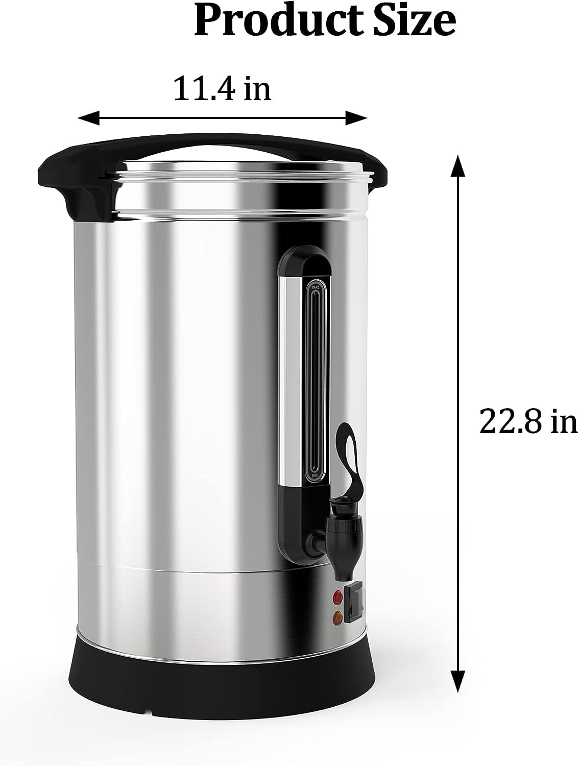 Historyli Coffee Urn-90 Cups 18L (3.8 Gallon) Large Coffee Maker-Commercial Coffee  Maker,Stainless Steel,Double-Wall Insulated,Quick Brewing-Ideal for Large  Events-Stainless steel - Walmart.com