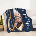 thumbnail image 4 of Personalised Anniversary Blanket with Name Gift Blanket for Valentine's Day, Birthday, Wedding Photo Blanket for Couples (1 Photo/Date), 4 of 6