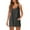 Dark Gray, variant on Backless Tennis Dress with Under Shorts & Pockets - Womens Athletic Sleeveless Scoop Neck Hollow-out Strap Mini Dress (S, Black)