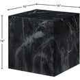 thumbnail image 2 of Afuera Living Contemporary Black Marble Finish Concrete Indoor/Outdoor End Table, 2 of 8
