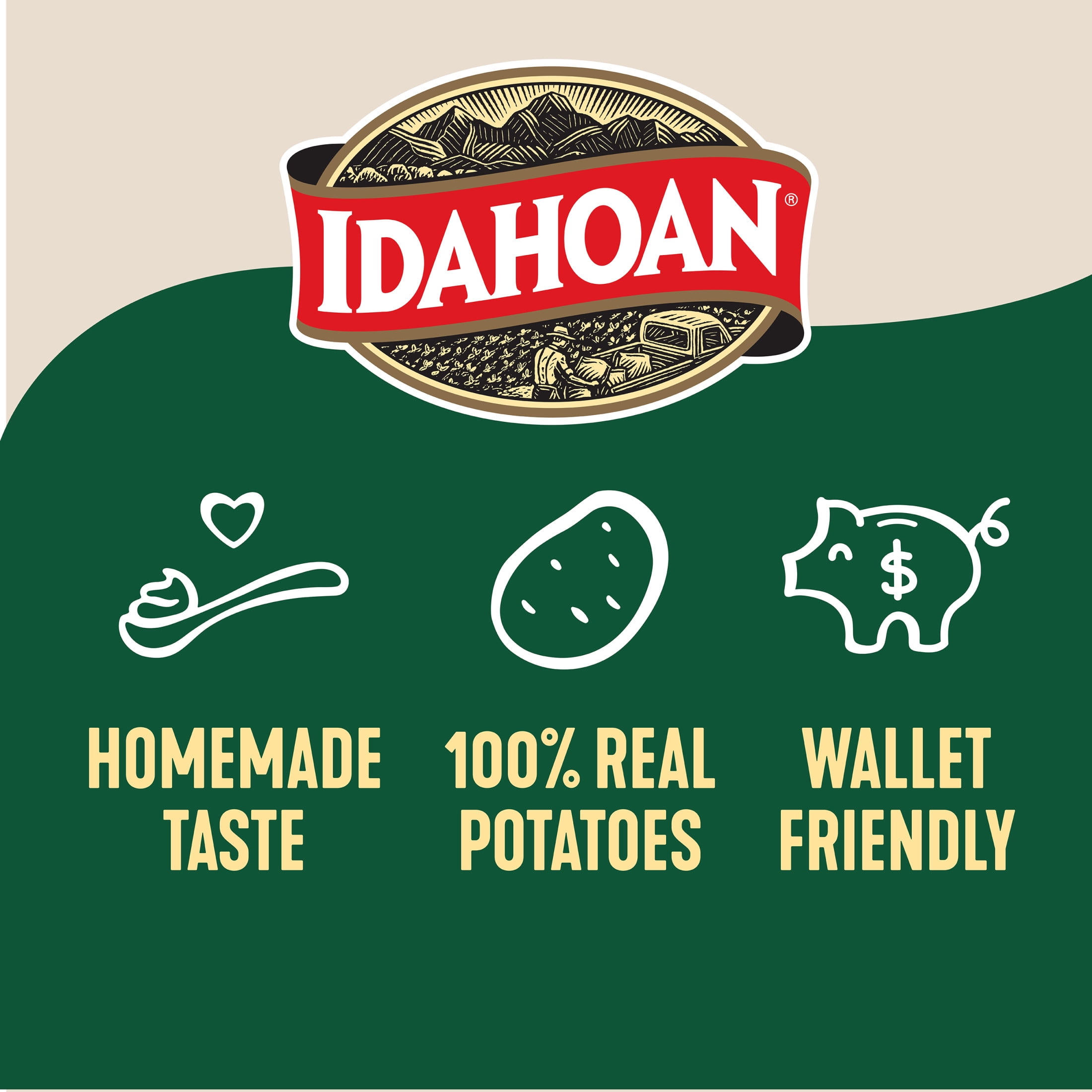 (8 pack) Idahoan Roasted Garlic Mashed Potatoes, 4 oz Pouch