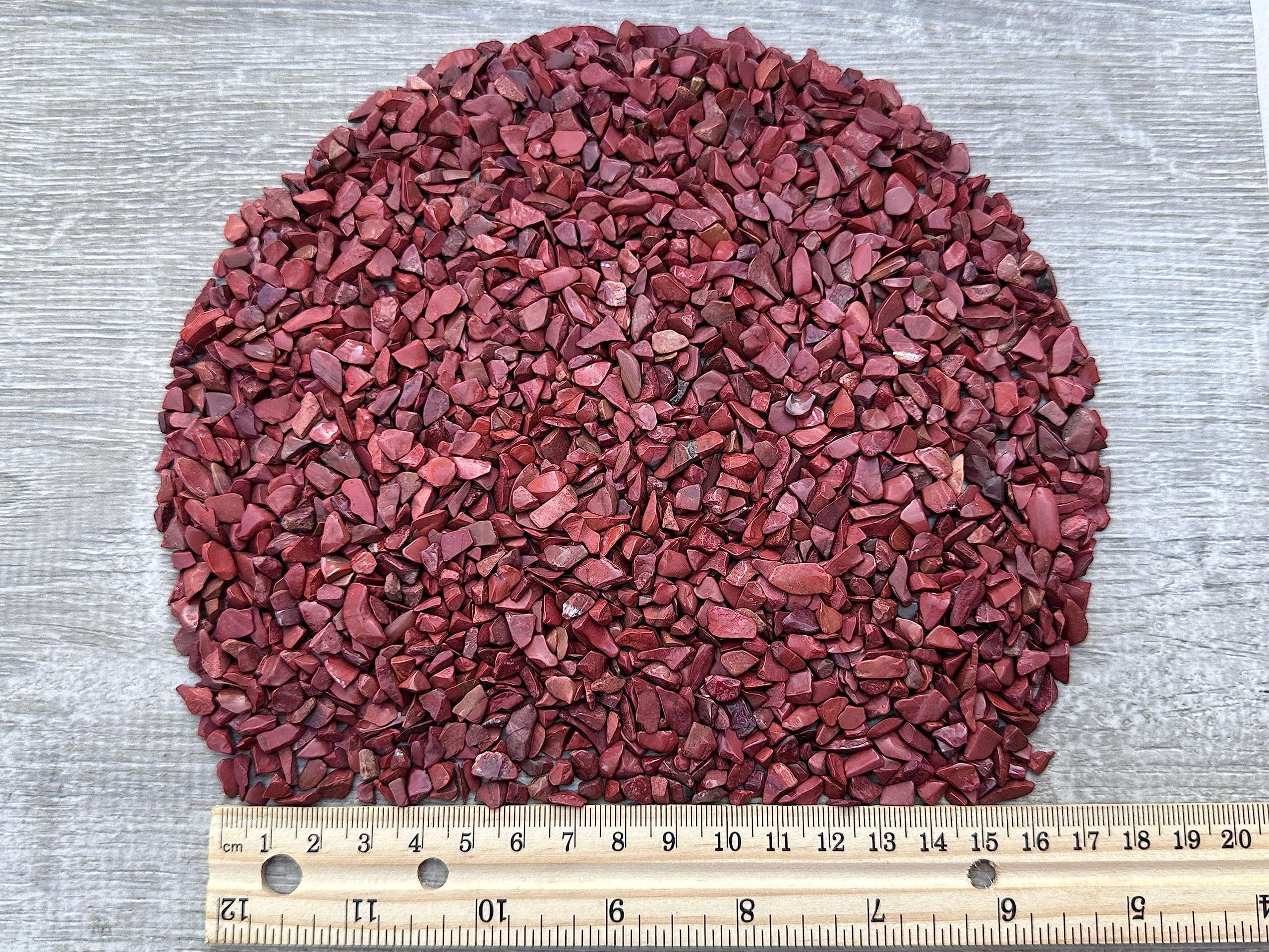 WHOLESALE Natural Semi Tumbled Red Jasper Gemstone Chips, Crushed Mini Crystals, Undrilled (Red Jasper, 10 Pounds)