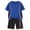 c18-Blue, variant on Summer Kids Clothing Sets 2Pcs Solid Color Short Sleeve Tee and Shorts Simple Boys Summer Outfits Size 5-6 Years,Red