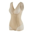 thumbnail image 4 of Ndbuld Shapewear Bodysuit for Women Womens Solid Color Camisole Underwear Shaping And Abdominal Compression Shapewear on Clearance,M-3XL,Beige,XL, 4 of 4