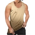 thumbnail image 4 of Tank Tops for Men Summer Sleeveless Gradient Muscle Basic T Shirts Workout Gym Bodybuilding Undershirts, 4 of 5