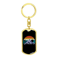 thumbnail image 4 of Bike Riding In The Mountain Cycling Stainless Steel or 18k Gold Premium Swivel Dog Tag Keychain, 4 of 10