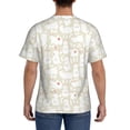 thumbnail image 3 of Bixox Men's White Rabbit Printed Short Sleeve Skinny Athletic T-Shirt, 3 of 6
