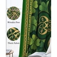 thumbnail image 3 of St Patricks Day Blackout Curtains for Bedroom Living Room Darkening Curtains 84 Inch Length 2 Panels Set Gold Green Shamrock Checkered Lucky Leaf Window Curtain Window Treatment Drapes 52"x84", 3 of 9