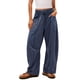 thumbnail image 1 of Pantalones Palazzo Yanekop casual de verano para mujer, color azul marino, 1 of 7
