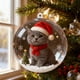 thumbnail image 1 of Bola de Adorno para Árbol de Navidad | Colgante Esférico de Cristal Transparente con Minianimales, Gorros y Bufandas de Papá Noel | Decoración Navideña de Plástico Multicolor | Regalo de Navidad | De, 1 of 6