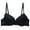 Black, variant on Women's Floral Lace Underwire Push Up Bra, Black 1-Pack