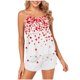 thumbnail image 2 of Puntoco Pijamas para mujer Camisola de mujer Pantalones cortos de manga corta Conjunto de pijama para el hogar transpirable y cómodo, 2 of 4