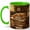 Green, variant on Sleeping Cat Book Lover Coffee Mug, Cozy Library Cat and Books Design, 11 oz Ceramic Cup