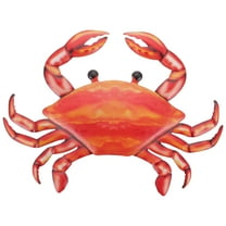 Eease Red Metal Crab Wall Art Hanging Sculpture Nautical Outdoor Decor
