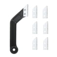 thumbnail image 1 of Tignapoo Heavy-Duty Tile Grout Scraper with Tungsten Carbide Blade - Includes 5 Replacement Blades, Ideal for Ceramic Tile Cleaning and Grouting, Available in Two Sizes: 8in and 5.7in, 1 of 6