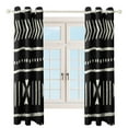 thumbnail image 4 of African Mud Cloth Black And White Study Room Living Kitchen Bedroom For Blackout Curtain Printed 2 Panels, 4 of 6