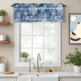 thumbnail image 2 of Navy Blue Coastal Valance Curtain for Windows Nautical Starfish Seahorse Coral Summer Rod Pocket Curtain Valances Short Window Treatments Panels for Kitchen Bathroom Laundry Basement 60 x 18 Inch, 2 of 9