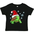 thumbnail image 3 of Inktastic Christmas Turtle in with Santa Hat and Snowflakes Boys or Girls Toddler T-Shirt, 3 of 5