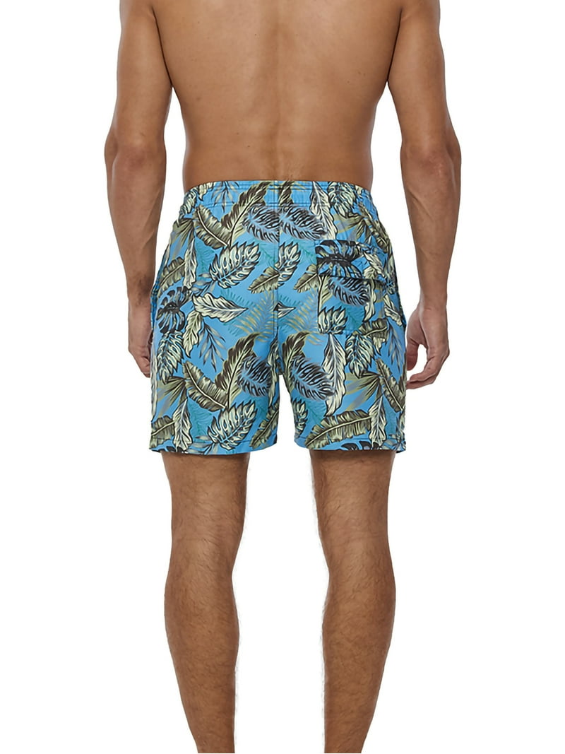 Genuiskids Mens High Waist Swim Trunks Quick Dry Swim Shorts No