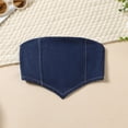 thumbnail image 6 of Hiijoy Toddler Girls Outfits Stylish Summer Denim Tube Top Pleated Skirt Set, Sizes 2-3T, 6 of 8