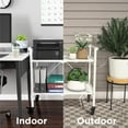 thumbnail image 2 of COSCO Outdoor Living(tm) Outdoor and Indoor Folding Serving Cart with Wheels and 2 Shelves, White, 2 of 6