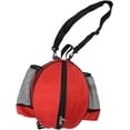 thumbnail image 1 of Tamaño 7 (29.5") Bolsa de baloncesto Balón de fútbol Fútbol Voleibol Softbol Soporte para bolsa de pelota deportiva + Correa de hombro ajustable 2 bolsillos laterales de malla para botella de agua, 1 of 7